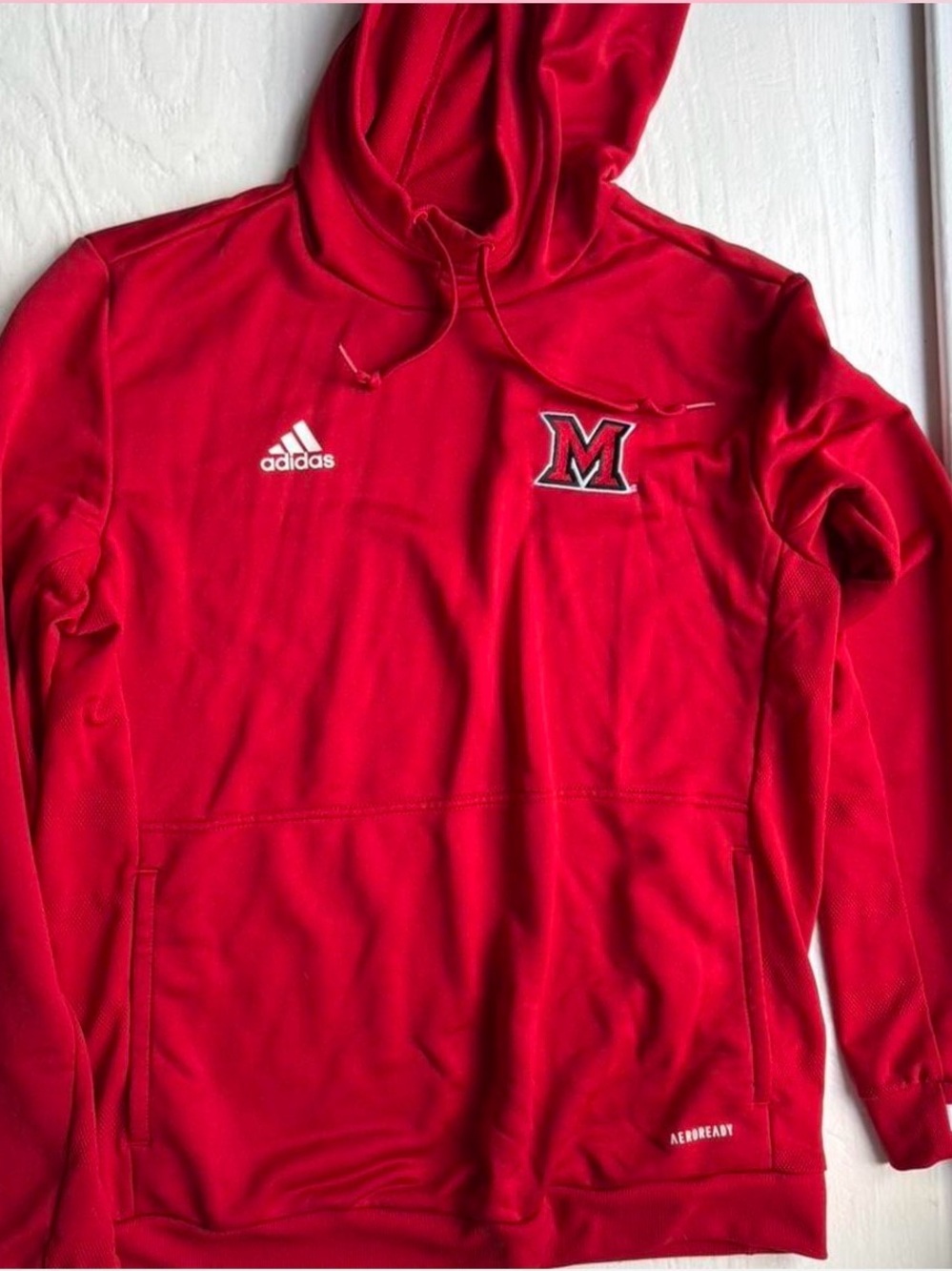 adidas Red Miami of Ohio AEROREADY Performance Hoodie - M